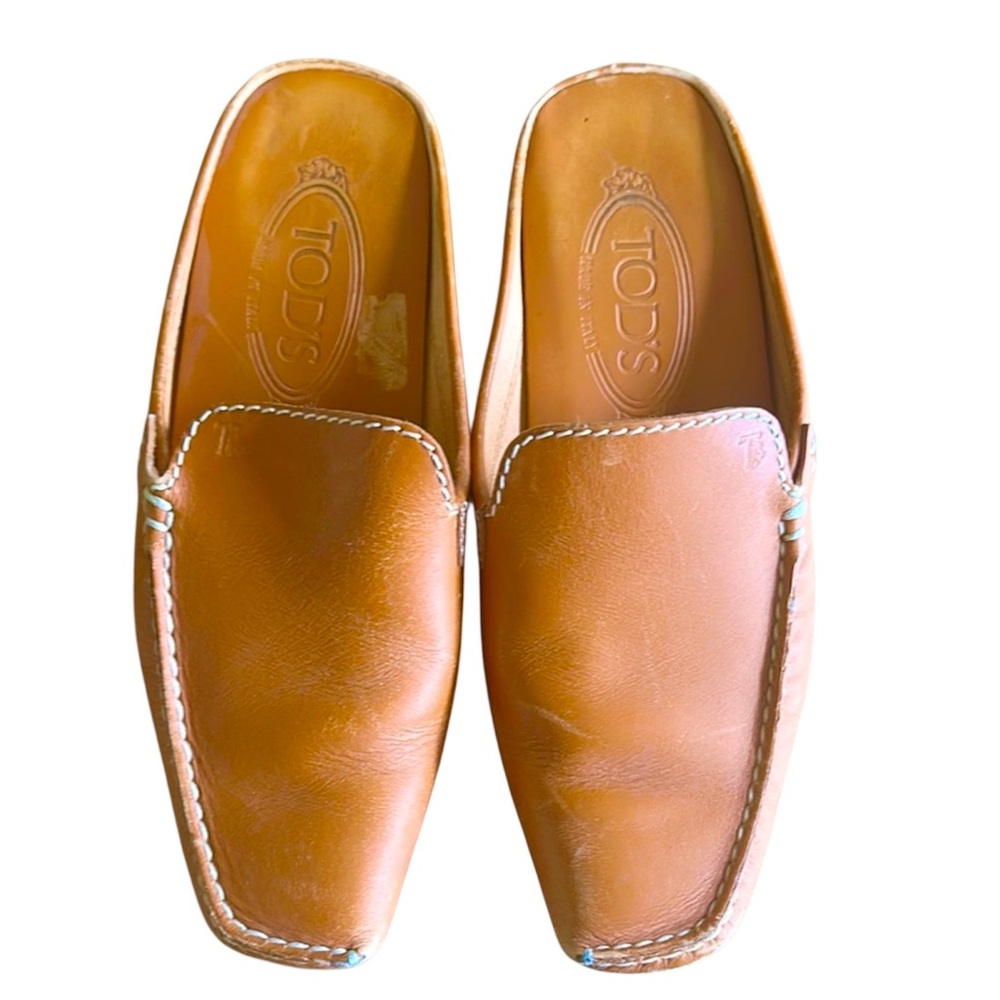 Tod's Woman’s Tan Slip On Leather Driving Shoes